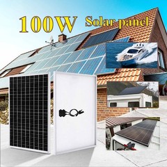 PFCTART 100W Watt 12V Volt Monocrystalline Solar Panel for Off Grid RV Marine