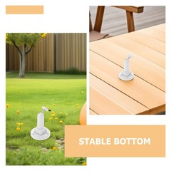 4Pcs Portable Solar Panel Brackets ABS White Adjustable Rotating Outdoor Mounts