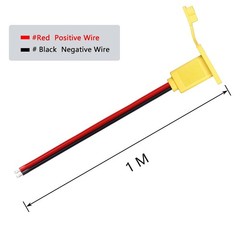 3.2FT 10AWG XT90 Male Bare Wire with Mount Panel XT90 Male Plug with Mout Panel