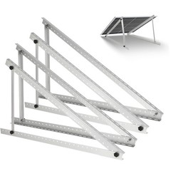 2 Sets 45″ Solar Panel Tilt Mount Brackets 0-90°Adjustable 150-600W RV Roof Boat