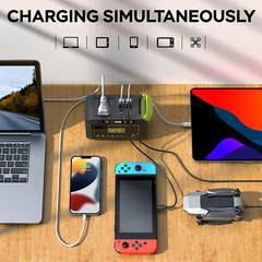 Portable Power Station 88Wh Solar Generator Lithium Battery 120W Camping Emergen