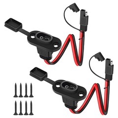 2 Pack SAE Quick Connector Harness， 1FT 10AWG SAE Adapter Male Plug to Female…