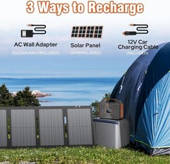 Versatile 300W Solar Powered Generator with Multiple Outputs for Adventurers