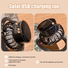 Outdoor Solar Fan Hat with USB Power – Fishing, Hiking & Gardening Sun Hat with