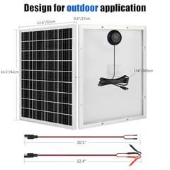 TBER Solar Panel Kit 25W 12V Trickle Charger – PRO with Trickle Charger