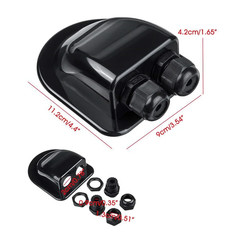 Solar Junction Box Dual Cable Entry Gland for Solar Project on Car RV Caravan Bo