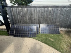 I have 10 180w solar panels, they work very well, I only have the panels