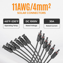 Solar Panel Connector 6 to 1 Solar Y Branch Solar Panel Splitter 6Way Solar Pane