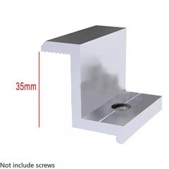 10Pcs Solar Panel End Clamps Solar Panel Z Bracket Aluminium Mounting