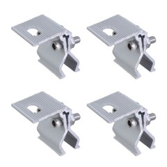 4pcs Aluminum Solar Clamps Corrosion Resistant Fixing for Various Installations