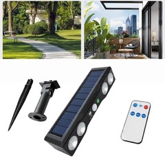 Solar Powered Wall Lamp for Outdoor Garden Porch Stair Lighting 18 5 4cm