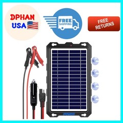 7.5W Solar Battery Trickle Charger with Smart Controller – For All 12V Vehicles