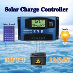 Panel Solar Regulator Auto Focus MPPT 40A 12V-24V Dual USB Charge Controller*