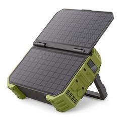 1600W Portable Power Station, 1024Wh LiFePO4 with Built-in Solar Panel