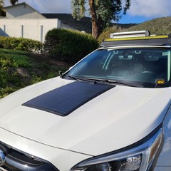 Lensun 65W 12V Hood Flexible Solar Panel for Subaru Outback 6th Gen Protect