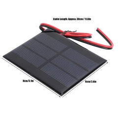 5Pcs Mini Solar Panel Battery Cell Board Module With 30cm Wire DC 0.65W 1.5V