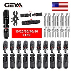 GEYA 10-50Set Male Female Wire Cable Connector Solar Panel Waterproof Connector