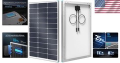Tempered Glass 100 Watt Solar Charger – Perfect for Boats, Roofs, and Farms