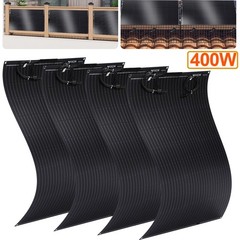400W Watt Portable Flexible Solar Panel RV Camping Off-Grid Rooftop 12V/24V/48V