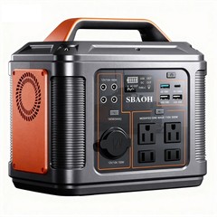 SBAOH 296Wh Portable Power Station Solar Generator for Outdoor Orange
