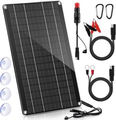 Mantenedor Del Cargador De Bateria Solar 10 W Y 12 V Impermeable Para Coche NEW