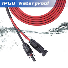 Solar Cable 20 Feet 2X10 AWG Twin Wire Solar Extension Cable, Copper Strand with