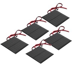 5Pcs Small Solar Battery Panel Polysilicon Epoxy Battery Module With 30cm New