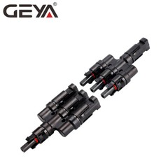 GEYA 1 Pair T Branch PV Solar panel Cable Connectors 2/3/4/5/6 IP67 Male&Female