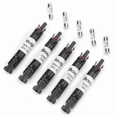 BougeRV 15A Solar Panel Fuses Holder Inline PV Inline Fuse Holders 15 Amp 5PCS
