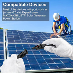 20FT 12AWG Solar Panel Extension Cable with Male and Female Connectors