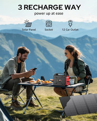 Solar Powered Generator 200W Peak/100W Rated, Portable Solar Generator Power Sta