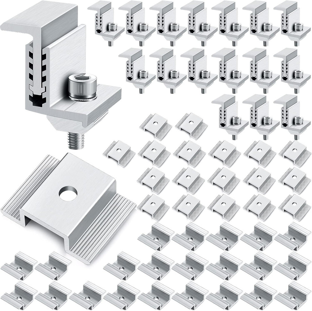 1.06 Inch Solar Panel Bracket Aluminum Solar Mid Clam with Mounting Brackets 32-