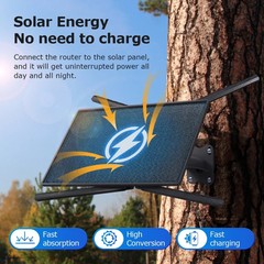 Solar 4G WiFi Router SIM Card Hotspot 20100mAh Battery Waterproof IP66 Outdoor