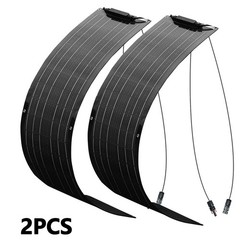 2PCS – 50W Solar Panel Flexible Mono Portable Power For RV Camping Boat 100W