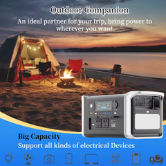 1800W Solar Generator LiFePO4 BAT Power Station for Outages Camping Outdoor Acti