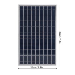 Solar Panel 10W 12V Polycrystalline IP65 Waterproof Portable 30A Solar Charge