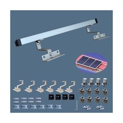 Solar Panel Mounting Bracket Kit to Metal Roof Sloped or Flat Pitched Tile Sh…