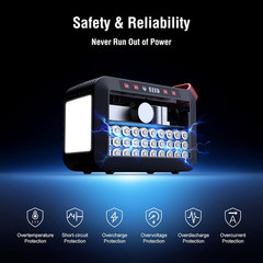 237Wh Solar Generator with Solar Panel Included Portable Power Station 300W Pure