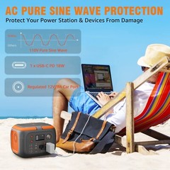 SinKeu 300W 260Wh Portable Power Station, 70000mAh Solar Generator