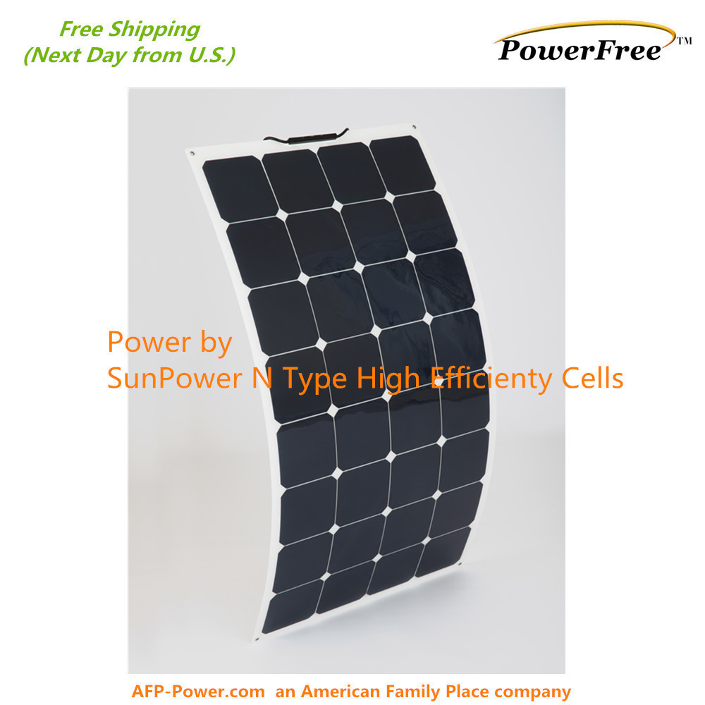 Semi-Flexible Bendable 30w 50w 100w 120w 135 Lightweight Solar Panel 12v Battery