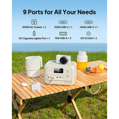 BLUETTI Elite 30 V2 288Wh Light Sand Grey Portable Power Station for Road Trip