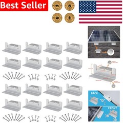 Lightweight Anodized Aluminum Solar Z Bracket Mounts 16 Units RV Boat Off-Grid