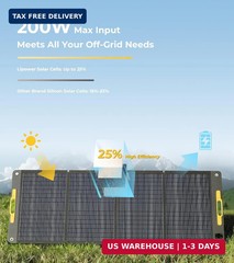 Lipower 200W Portable Solar Panels 18V, Foldable Solar Charger for Portable Powe
