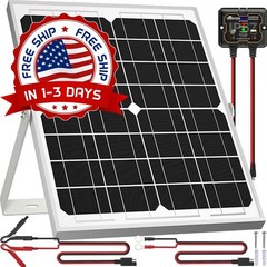 Kit De Panel Solar De 20 W Y 12 V, Cargador De Batería Solar, Mantenedor Control
