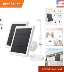 4W Solar Charger for Ring Cameras – Dual Pack with 10ft Cable & Rotatable Mount