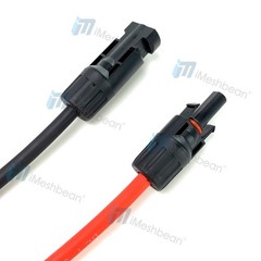40 FT 10 AWG Black+Red Solar Panel Extension Cable w/ Female & Male Connectors