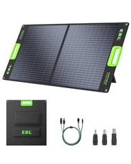 EBL 100W Portable Solar Panel Adjustable Kickstand IP65