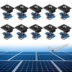 10Pcs Solar Panels Mid Clamps for Unistrut Aluminium Panel Brackets 30Mm/35Mm