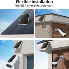 Solar Panel for Outdoor Security Camera,IP66 Waterproof Solar Charger
