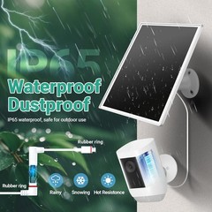 VERVERAY Solar Panel Ring Camera White